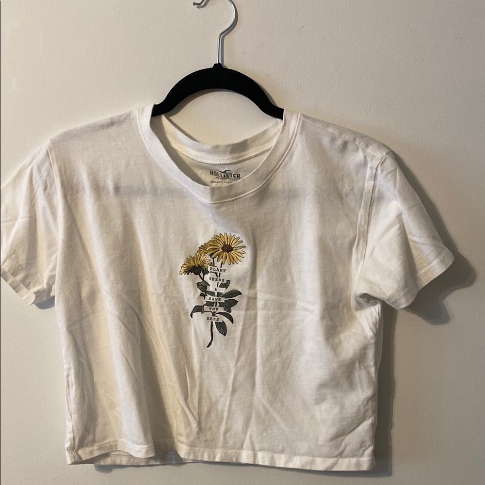 White Hollister Crop Top